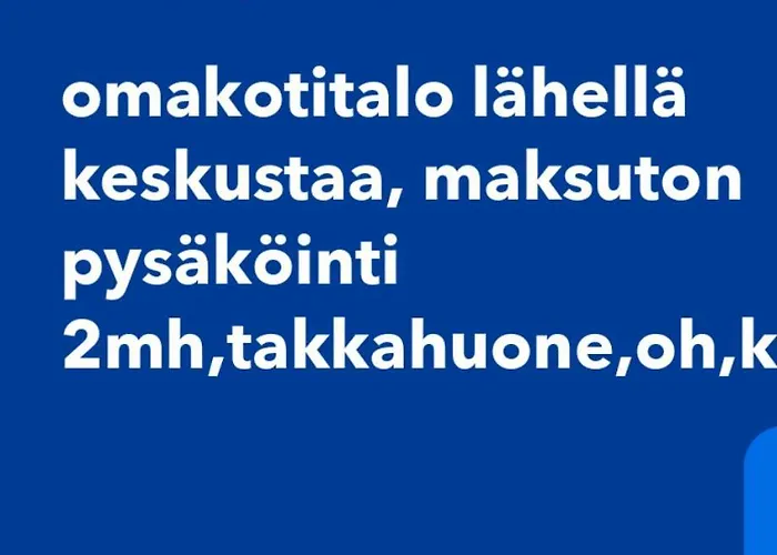 Omakotitalo Rauhallisella Sijainnilla Laehellae Keskustaa Maksuton Pysaekoeinti Ja Puusauna 海门林纳